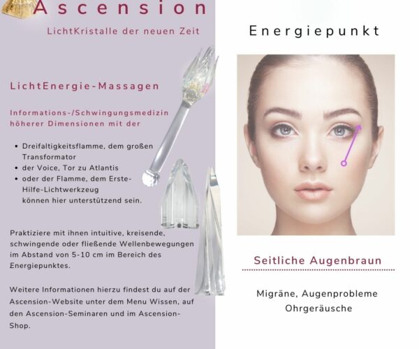 Seitliche Augenbraun-Energiepunkt-Ascension