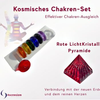 Chagrin-Set und rote Lichtkristall-Pyramide-Ascension